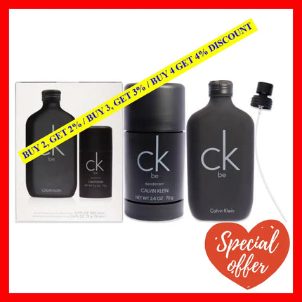 Ck Be By Calvin Klein For Unisex - 2 Pc Gift Set 6.7Oz Edt Spray 2.6Oz Deodorant Stick