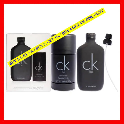 Ck Be By Calvin Klein For Unisex - 2 Pc Gift Set 6.7Oz Edt Spray 2.6Oz Deodorant Stick