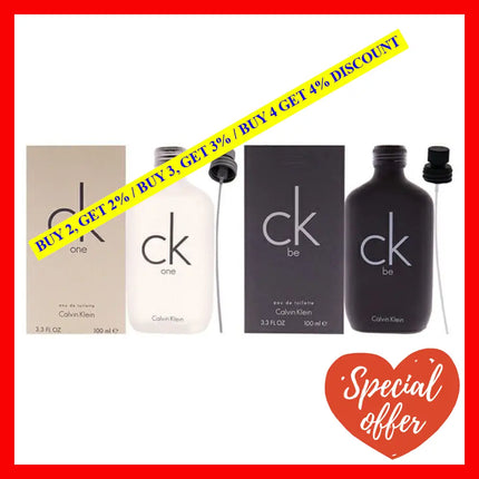 Ck Kit By Calvin Klein For Unisex - 2 Pc 3.4 Oz Edt Spray One 3.4Oz Be