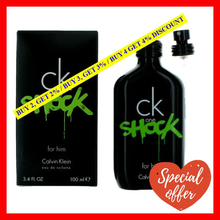 Ck One Shock By Calvin Klein 3.4 Oz Eau De Toilette Spray For Men