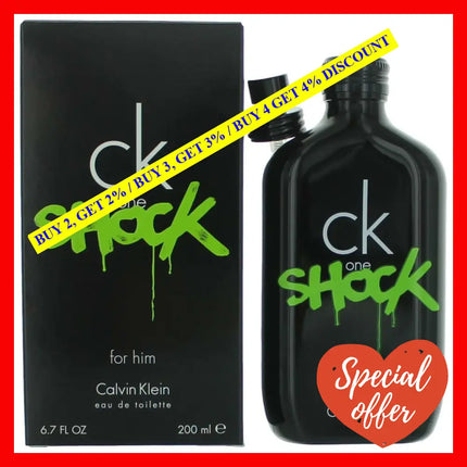 Ck One Shock By Calvin Klein 6.7 Oz Eau De Toilette Spray For Men