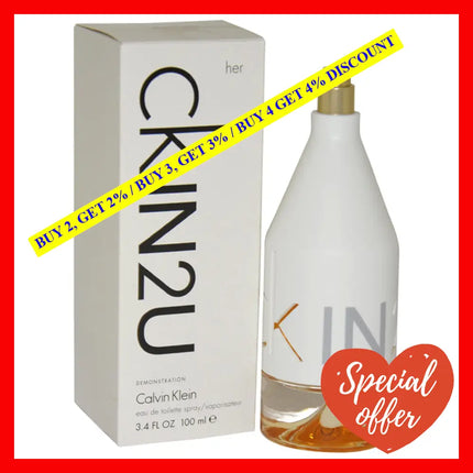 Ckin2U By Calvin Klein For Women - 3.4 Oz Edt Spray (Tester)