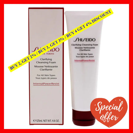 Clarifying Cleansing Foam By Shiseido For Unisex - 4.6 Oz Cleanser