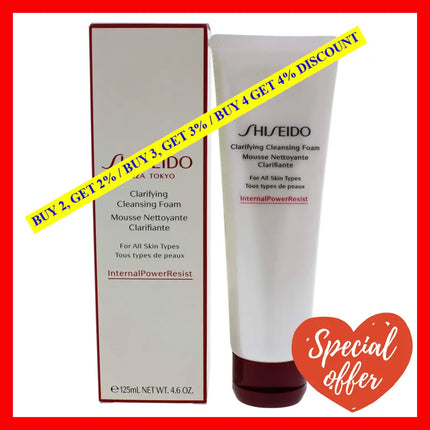 Clarifying Cleansing Foam By Shiseido For Unisex - 4.6 Oz Cleanser