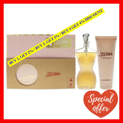 Classique By Jean Paul Gaultier For Women - 2 Pc Gift Set 3.4Oz Edt Spray 2.5Oz Perfumed Body Lotion