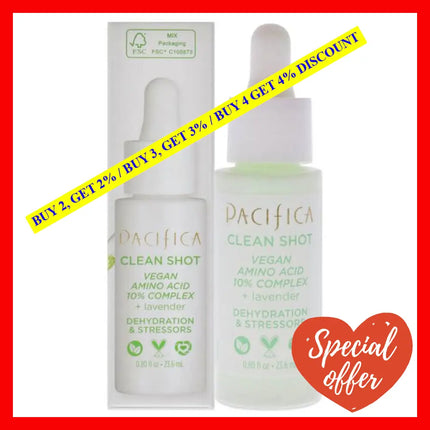 Clean Shot Vegan Amino Acid 10 Percent Complex By Pacifica For Unisex - 0.80 Oz Serum