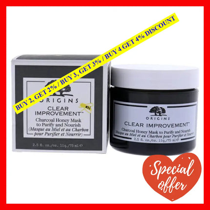 Clear Improvement Charcoal Honey Mask To Purify And Nourish By Origins For Unisex - 2.5 Oz