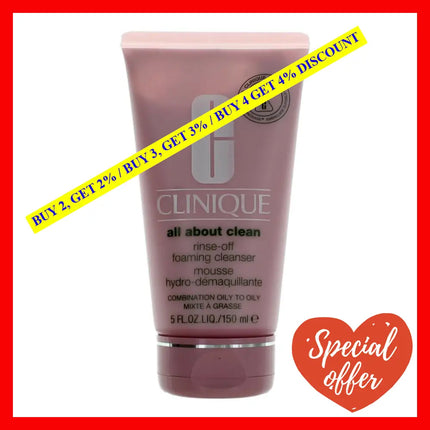 Clinique All About Clean By 5 Oz Rinse-Off Foaming Cleanser Mousse