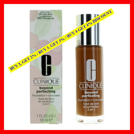 Clinique Beyond Perfecting By 1 Oz Foundation + Concealer - Wn 118 Amber