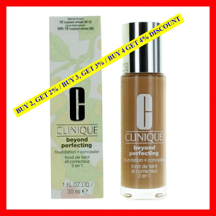 Clinique Beyond Perfecting By 1 Oz Foundation + Concealer - Wn 76 Toasted Wheat