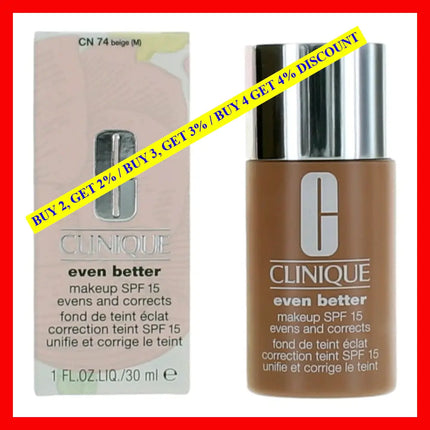 Clinique By 1 Oz Even Better Makeup Spf 15 - Cn 74 Beige