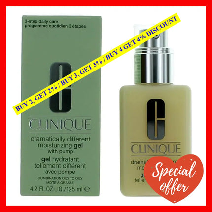 Clinique Dramatically Different By 4.2 Oz Moisturizing Gel With Pump