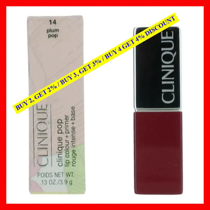 Clinique Pop By.13 Oz Lip Colour + Primer - 14 Plum