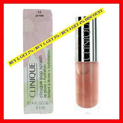 Clinique Pop Splash By.14 Oz Lip Gloss + Hydration - 11 Air Kiss