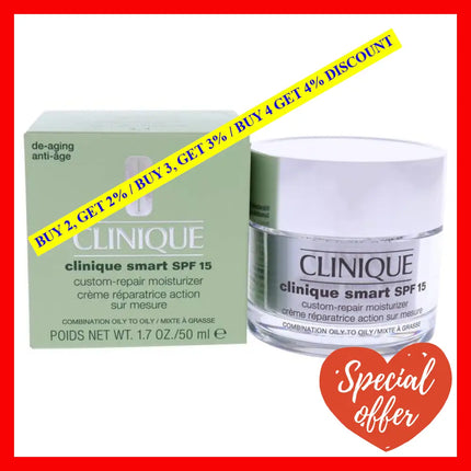 Clinique Smart Custom-Repair Moisturizer Spf 15 - Combination Oily To By For Women 1.7 Oz