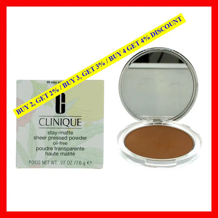 Clinique Stay-Matte By.27 Oz Sheer Pressed Powder - 05 Stay Spice