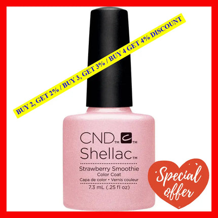 Cnd Shellac Nail Polish Strawberry Smoothie 0.25 Fl. Oz.