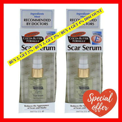 Cocoa Butter Formula Scar Serum With Vitamin E - Pack Of 2 By Palmers For Unisex 1 Oz