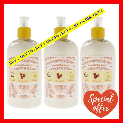 Coconut Custard Make It Last Wash N Go Conditioner By Shea Moisture For Unisex - 13 Oz Pack Of 3