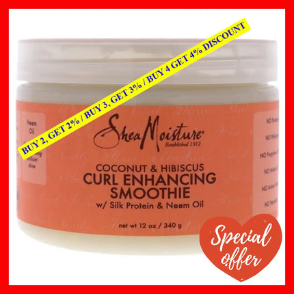 Coconut Hibiscus Curl Enhancing Smoothie By Shea Moisture For Unisex - 12 Oz Cream