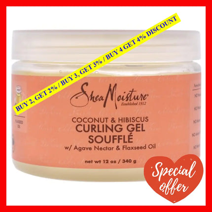 Coconut Hibiscus Curling Gel Souffle By Shea Moisture For Unisex - 12 Oz