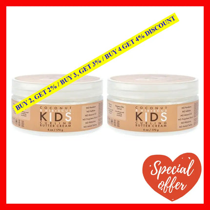 Coconut & Hibiscus Kids Curling Butter Cream - Pack Of 2 By Shea Moisture For 6 Oz