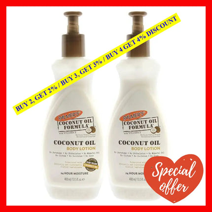 Coconut Oil Body Lotion - Pack Of 2 By Palmers For Unisex 13.5 Oz