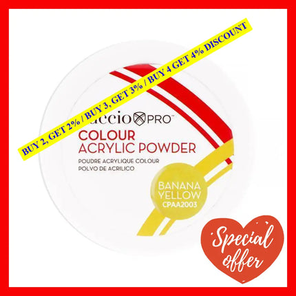 Colour Acrylic Powder - Banana Yellow By Cuccio Pro For Women 1.6 Oz