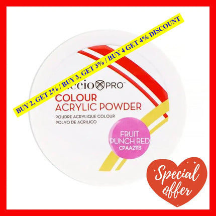 Colour Acrylic Powder - Fruit Punch Red By Cuccio Pro For Women 1.6 Oz