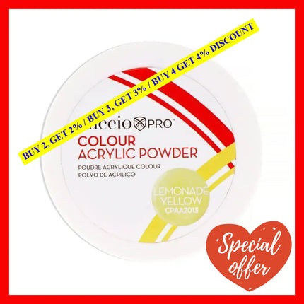 Colour Acrylic Powder - Lemonade Yellow By Cuccio Pro For Women 1.6 Oz