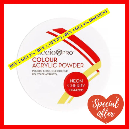 Colour Acrylic Powder - Neon Cherry By Cuccio Pro For Women 1.6 Oz