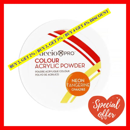 Colour Acrylic Powder - Neon Tangerine By Cuccio Pro For Women 1.6 Oz