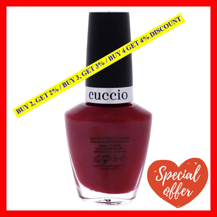 Colour Nail Polish - Red Eye To Shanghai By Cuccio For Women 0.43 Oz