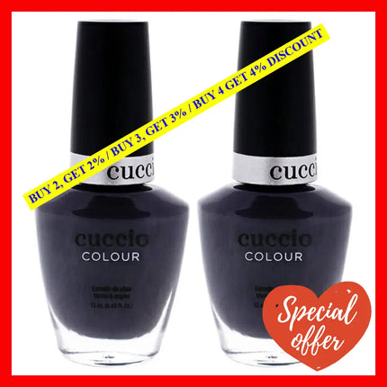 Colour Nail Polish - Smoking Gun By Cuccio For Women 0.43 Oz Pack Of 2