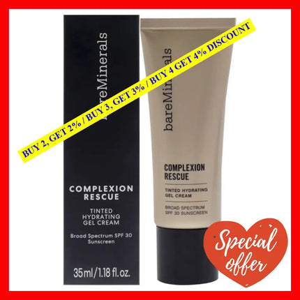 Complexion Rescue Tinted Hydrating Gel Cream Spf 30 - 07 Tan By Bareminerals For Women 1.18 Oz