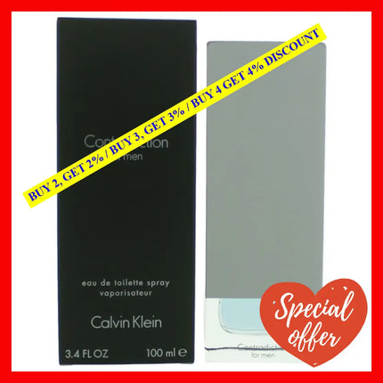 Contradiction By Calvin Klein 3.4 Oz Eau De Toilette Spray For Men