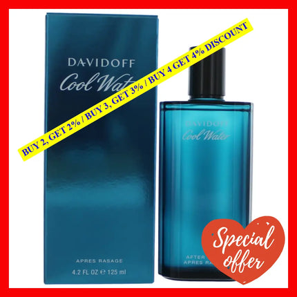 Cool Water By Davidoff 4.2 Oz After Shave Splash For Men