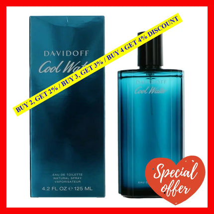 Cool Water By Davidoff 4.2 Oz Eau De Toilette Spray For Men