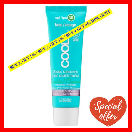 Coola Mineral Face Matte Finish Spf 30 - Cucumber 50Ml/1.7Oz