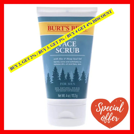 Cooling Face Scrub By Burts Bees For Men - 4 Oz