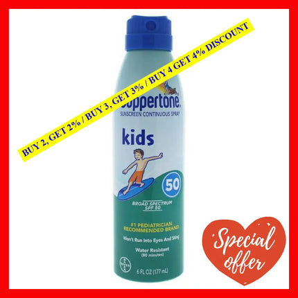 Coppertone Kids Sunscreen Continuous Spray Spf 50 By For - 6 Oz