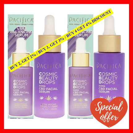 Cosmic Beauty Drops Cbd Balancing Serum By Pacifica For Unisex - 1 Oz Pack Of 2