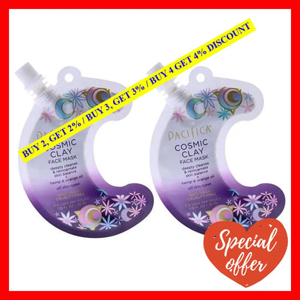 Cosmic Clay Face Mask By Pacifica For Unisex - 1.18 Oz Pack Of 2