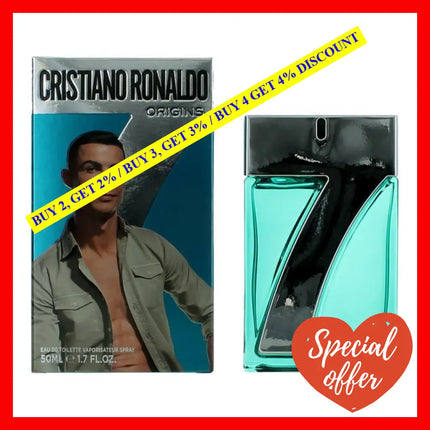 Cr7 Origins By Cristiano Ronaldo 1.7 Oz Eau De Toilette Spray For Men