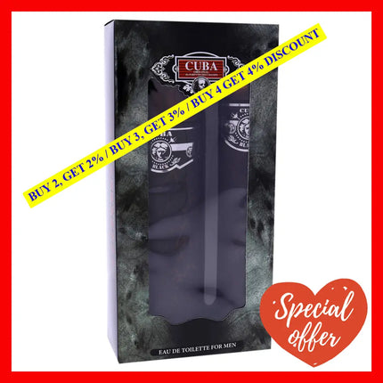 Cuba Black By For Men - 2 Pc Gift Set 3.3Oz Edt Spray 1.17Oz