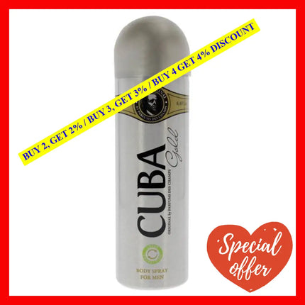 Cuba Gold By For Men - 6.6 Oz Body Spray