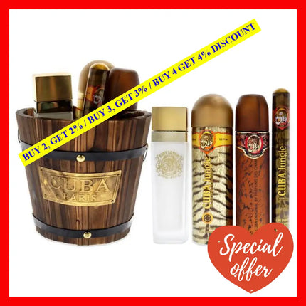 Cuba Jungle Tiger By For Women - 4 Pc Gift Set 3.3Oz Edp Spray 1.7Oz 6.6Oz Body 4Oz Lotion