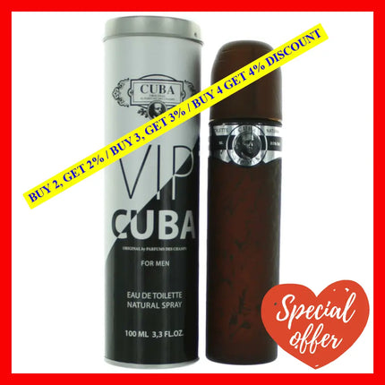 Cuba Vip By 3.4 Oz Eau De Toilette Spray For Men