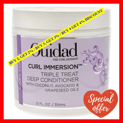 Curl Immersion Triple Treat Deep Conditioner By Ouidad For Unisex - 12 Oz