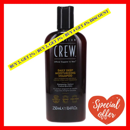 Daily Deep Moisturizing Shampoo By American Crew For Men - 8.4 Oz